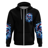 Skull Santa Claus Hoodie One Day Say Fuck Itt All And Let My Demons Out - Wonder Print Shop