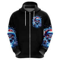 Skull Santa Claus Hoodie One Day Say Fuck Itt All And Let My Demons Out - Wonder Print Shop