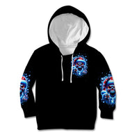 Skull Santa Claus Kid Hoodie One Day Say Fuck Itt All And Let My Demons Out - Wonder Print Shop