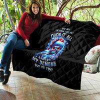 Skull Santa Claus Quilt One Day Say Fuck Itt All And Let My Demons Out - Wonder Print Shop