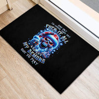 Skull Santa Claus Rubber Doormat One Day Say Fuck Itt All And Let My Demons Out - Wonder Print Shop