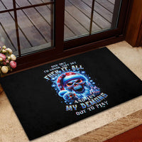 Skull Santa Claus Rubber Doormat One Day Say Fuck Itt All And Let My Demons Out - Wonder Print Shop
