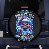 Skull Santa Claus Spare Tire Cover One Day Say Fuck Itt All And Let My Demons Out - Wonder Print Shop