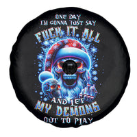 Skull Santa Claus Spare Tire Cover One Day Say Fuck Itt All And Let My Demons Out - Wonder Print Shop