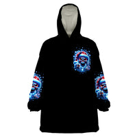 Skull Santa Claus Wearable Blanket Hoodie One Day Say Fuck Itt All And Let My Demons Out - Wonder Print Shop