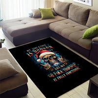 Skull Santa Claus Area Rug My Give A Fuck Is Broken My Go Fuck Yourself - Wonder Print Shop