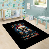 Skull Santa Claus Area Rug My Give A Fuck Is Broken My Go Fuck Yourself - Wonder Print Shop