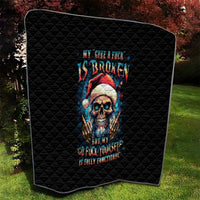Skull Santa Claus Quilt My Give A Fuck Is Broken My Go Fuck Yourself - Wonder Print Shop
