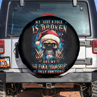 Skull Santa Claus Spare Tire Cover My Give A Fuck Is Broken My Go Fuck Yourself - Wonder Print Shop