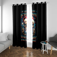 Skull Santa Claus Window Curtain My Give A Fuck Is Broken My Go Fuck Yourself - Wonder Print Shop