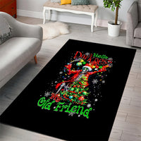 Skeleton Santa Claus Area Rug Hello Darkness My Old Friend - Wonder Print Shop