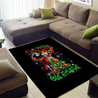 Skeleton Santa Claus Area Rug Hello Darkness My Old Friend - Wonder Print Shop