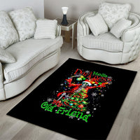 Skeleton Santa Claus Area Rug Hello Darkness My Old Friend - Wonder Print Shop