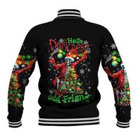 Skeleton Santa Claus Baseball Jacket Hello Darkness My Old Friend - Wonder Print Shop