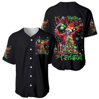 Skeleton Santa Claus Baseball Jersey Hello Darkness My Old Friend - Wonder Print Shop