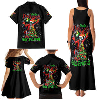 Skeleton Santa Claus Family Matching Tank Maxi Dress and Hawaiian Shirt Hello Darkness My Old Friend - Wonder Print Shop