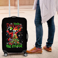 Skeleton Santa Claus Luggage Cover Hello Darkness My Old Friend - Wonder Print Shop