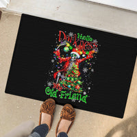 Skeleton Santa Claus Rubber Doormat Hello Darkness My Old Friend - Wonder Print Shop