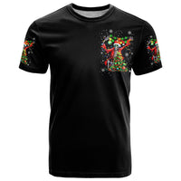 Skeleton Santa Claus T Shirt Hello Darkness My Old Friend - Wonder Print Shop