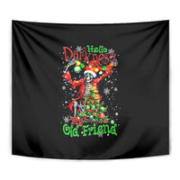 Skeleton Santa Claus Tapestry Hello Darkness My Old Friend - Wonder Print Shop
