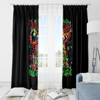 Skeleton Santa Claus Window Curtain Hello Darkness My Old Friend - Wonder Print Shop