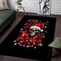 Skull Santa Claus Area Rug Hello Darkness My Old Friend - Wonder Print Shop