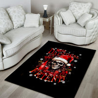Skull Santa Claus Area Rug Hello Darkness My Old Friend - Wonder Print Shop
