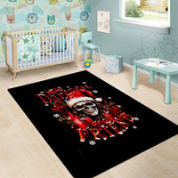Skull Santa Claus Area Rug Hello Darkness My Old Friend - Wonder Print Shop