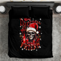 Skull Santa Claus Bedding Set Hello Darkness My Old Friend - Wonder Print Shop