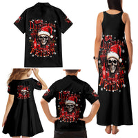 Skull Santa Claus Family Matching Tank Maxi Dress and Hawaiian Shirt Hello Darkness My Old Friend - Wonder Print Shop