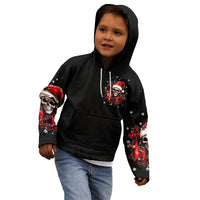 Skull Santa Claus Kid Hoodie Hello Darkness My Old Friend - Wonder Print Shop