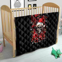 Skull Santa Claus Quilt Hello Darkness My Old Friend - Wonder Print Shop