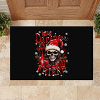 Skull Santa Claus Rubber Doormat Hello Darkness My Old Friend - Wonder Print Shop