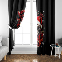 Skull Santa Claus Window Curtain Hello Darkness My Old Friend - Wonder Print Shop