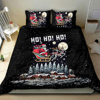 Skeleton Santa Claus Bedding Set Santa Is Coming Ho Ho Ho - Wonder Print Shop