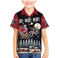 Skeleton Santa Claus Family Matching Mermaid Dress and Hawaiian Shirt Santa Is Coming Ho Ho Ho - Wonder Print Shop