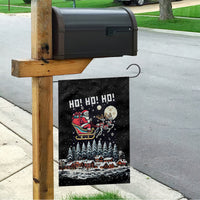 Skeleton Santa Claus Garden Flag Santa Is Coming Ho Ho Ho - Wonder Print Shop