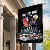 Skeleton Santa Claus Garden Flag Santa Is Coming Ho Ho Ho - Wonder Print Shop