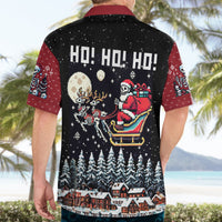 Skeleton Santa Claus Hawaiian Shirt Santa Is Coming Ho Ho Ho - Wonder Print Shop