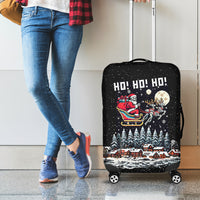 Skeleton Santa Claus Luggage Cover Santa Is Coming Ho Ho Ho - Wonder Print Shop