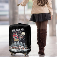 Skeleton Santa Claus Luggage Cover Santa Is Coming Ho Ho Ho - Wonder Print Shop