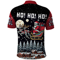 Skeleton Santa Claus Polo Shirt Santa Is Coming Ho Ho Ho - Wonder Print Shop