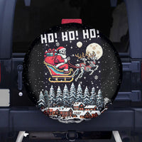 Skeleton Santa Claus Spare Tire Cover Santa Is Coming Ho Ho Ho - Wonder Print Shop