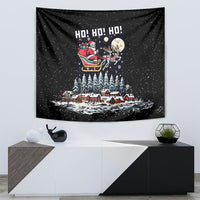 Skeleton Santa Claus Tapestry Santa Is Coming Ho Ho Ho - Wonder Print Shop