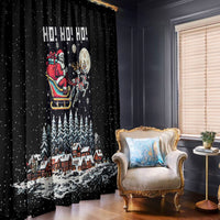 Skeleton Santa Claus Window Curtain Santa Is Coming Ho Ho Ho - Wonder Print Shop