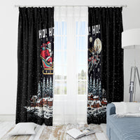 Skeleton Santa Claus Window Curtain Santa Is Coming Ho Ho Ho - Wonder Print Shop