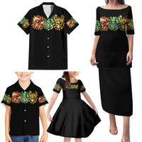 Sugar Skull Santa Family Matching Puletasi Dress and Hawaiian Shirt Sugar Skull Ho Ho Ho - Wonder Print Shop