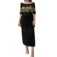 Sugar Skull Santa Family Matching Puletasi Dress and Hawaiian Shirt Sugar Skull Ho Ho Ho - Wonder Print Shop