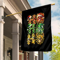 Sugar Skull Santa Garden Flag Sugar Skull Ho Ho Ho - Wonder Print Shop