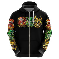 Sugar Skull Santa Hoodie Sugar Skull Ho Ho Ho - Wonder Print Shop